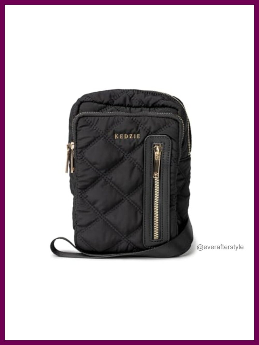 Quilted Puffer Convertible Sling Crossbody Bag with Removable Strap